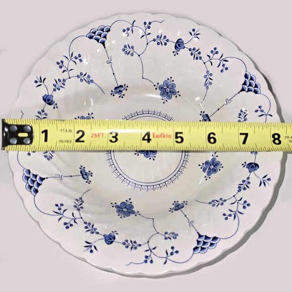 VTG Yorktown 8" Vegetable Bowl Stafforshire Salem English China Blue White - Picture 7 of 8